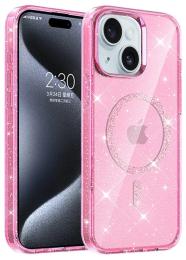 Чохол-накладка EpiK TPU Eclipse Sparkle (MagFit) для Apple iPhone 15 (6.1) Pink