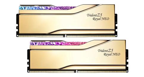 Оперативна память G.Skill 64GB (2x32GB) DDR5 6000 MHz CL26 Trident Z5 Royal Neo Gold (F5-6000J2636H32GX2-TR5NG)