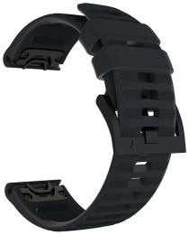 Ремінець для смарт-годинника Infinity Garmin 22mm Silicone Series Black