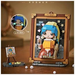 Конструктор LOZ 1287 mini Дівчина з перловою сережкою без фігурок