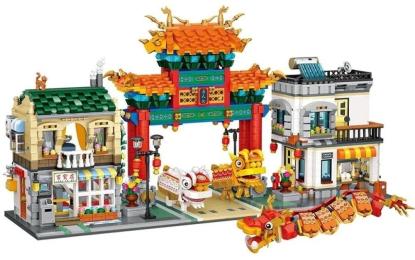 Конструктор LOZ 1030 mini Чайнатаун без фігурок