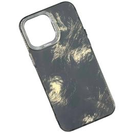 Чохол-накладка Infinity Silicone Shiny Mountain для Apple iPhone 15 Black Gray