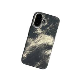 Чохол-накладка Infinity Silicone Shiny Mountain для Apple iPhone 16 Black Gray