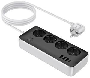 Мережевий фільтр Hoco AC21 Sunlight 4-bit (1C3A) Black