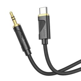 Аудіо-кабель Hoco UPA30 Friend digital audio conversion cable Type-C (тато) - 3.5mm (тато) 1m Black