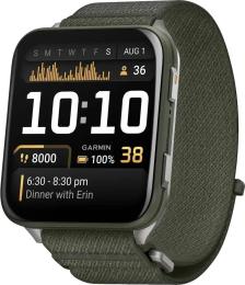 Смарт-годинник Garmin Venu X1 Moss with Titanium Caseback and Moss ComfortFit Nylon Band (010-02980-01/03)