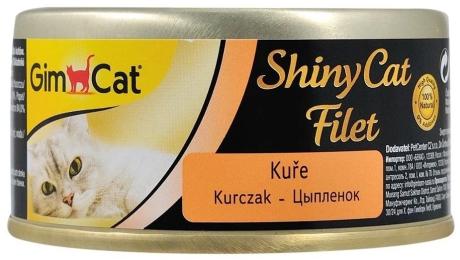 Корм вологий GimCat Shiny Cat Filet для котів з куркою та рисом 70 г