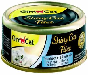 Корм вологий GimCat Shiny Cat Filet для котів з тунцем та анчоусом 70 г