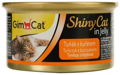Корм вологий GimCat Shiny Cat для котів з тунцем та куркою в желе 70 г