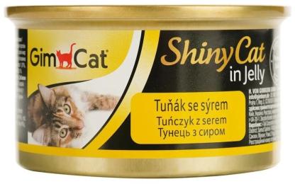 Корм вологий GimCat Shiny Cat для котів з тунцем та сиром 70 г