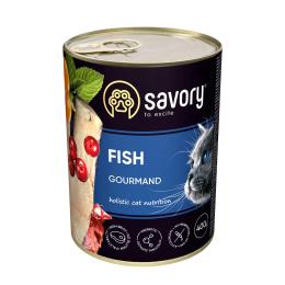 Корм вологий Savory Cat Can Adult Fish 400 г