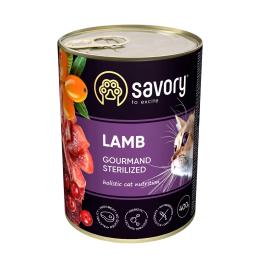 Корм вологий Savory Cat Can Adult Sterilised Lamb 400 г