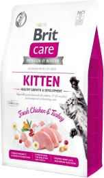 Корм сухий Brit Care Cat Grain Free Kitten Healthy Growth and Development для кошенят для здорового зростання та розвитку 2 кг