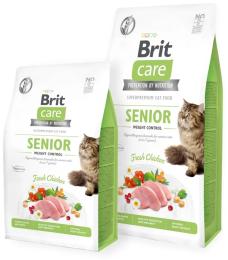 Корм сухий Brit Care Cat Grain Free Senior Weight Control для котів похилого віку з надмірною вагою з куркою 2 кг