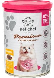 Вологий корм для котів Pet Chef з Куркою 415 г