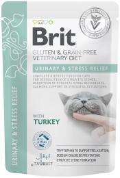 Корм вологий Brit GF VD Urinary and Stress Relief для котів з індичкою 85 г