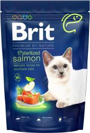 Корм сухий Brit Premium by Nature Cat Sterilized Salmon для стерилізованих котів з лососем 1,5 кг