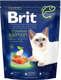 Корм сухий Brit Premium by Nature Cat Sterilized Salmon для стерилізованих котів з лососем 300 г