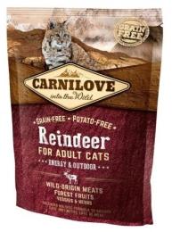 Корм сухий Carnilove Cat Energy and Outdoor для дорослих активних котів з північним оленем 400 г