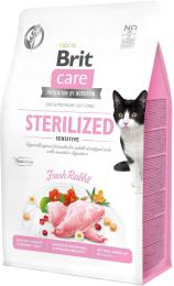 Корм сухий Brit Care Cat Grain Free Sterilized Sensitive для стерилізованих котів з чутливим травленням з кроликом 400 г