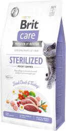 Корм сухий Brit Care Cat Grain Free Sterilized Weight Control для стерилізованих котів з надмірною вагою з качкою та індичкою 7 кг