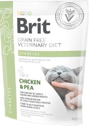 Корм сухий Brit Grain Free VetDiet Cat Diabetes для котів з цукровим діабетом беззерновий з куркою та горохом 400 г