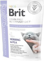 Корм сухий Brit Grain Free VetDiet Cat Gastrointestinal для котів з порушеним травленням з оселедцем лососем яйцем та горохом 400 г