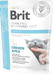 Корм сухий Brit Grain Free VetDiet Cat Obesity для котів з зайвою вагою та ожирінням з куркою та горохом 400 г