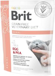 Корм сухий Brit Grain Free VetDiet Cat Renal для котів з захворюванням нирок з яйцем та горохом 400 г