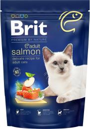 Корм сухий Brit Premium Cat by Nature Adult Salmon для дорослих котів з лососем 800 г