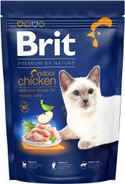Корм сухий Brit Premium Cat by Nature Indoor Chicken для дорослих домашніх з куркою 1,5 кг