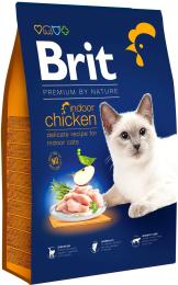 Корм сухий Brit Premium Cat by Nature Indoor Chicken для дорослих домашніх котів з куркою 8 кг