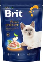 Корм сухий Brit Premium Cat by Nature Indoor Chicken для дорослих домашніх котів з куркою 800 г