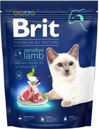 Корм сухий Brit Premium by Nature Cat Sensitive Lamb для котів із чутливим травленням з ягням 300 г
