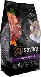 Корм сухий Savory Adult Cat Steril Fresh Lamb and Chicken 400 г