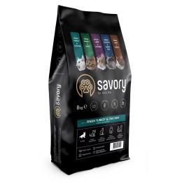 Корм сухий Savory Kitten rich in Fresh Turkey and Chicken 8 кг
