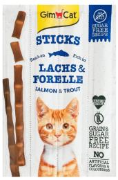Ласощі GimCat для котів палички з лососем та фореллю 4 шт по 5 г