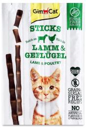Ласощі GimCat для котів палички з ягням та куркою 4 шт по 5 г