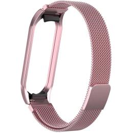 Ремінець для фітнес-браслету Xiaomi для Xiaomi Mi Band 5/Mi Band 6 Metal Milanese Rose Gold