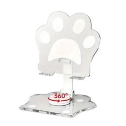 Підставка для планшета Infinity stand 360 Transparent White Котячі лапки