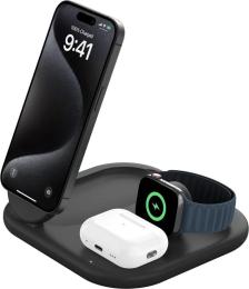 Бездротовий зарядний пристрій Belkin 3в1 Magnetic Foldable Black