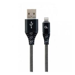 Дата-кабель Cablexpert Premium CC-USB2B-AMLM-1M-BW 1m USB(тато) - Lightning(тато) Black