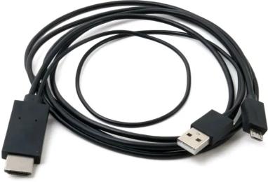 Відео-кабель Extradigital KBV1683 HDMI (тато) - USB/microUSB (тато), 1, 8m Black