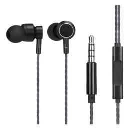 Дротові навушники HP DHE-7001 Black вакуумні з мікрофоном