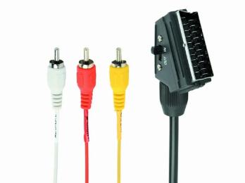 Відео-кабель Cablexpert CCV-519-001 RCA (тато)  -  SCART (тато), 1, 8m Black