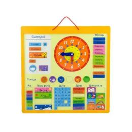 Розвиваюча іграшка для малюків Viga Toys Магнітний календар 50377U