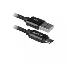 Дата-кабель Defender 87802 1m USB(тато) - microUSB(тато) Black