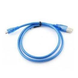 Дата-кабель Gresso GR1.0AMMICROBM2F 1m USB(тато) - microUSB(тато) Blue