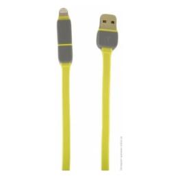 Дата-кабель EasyLink 1m microUSB(тато) - Lightning(тато) Yellow