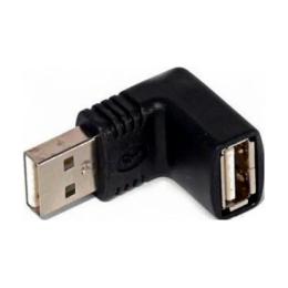 Перехідник Gresso GRA6012AFAM90 USB (тато) - USB (мама) Black